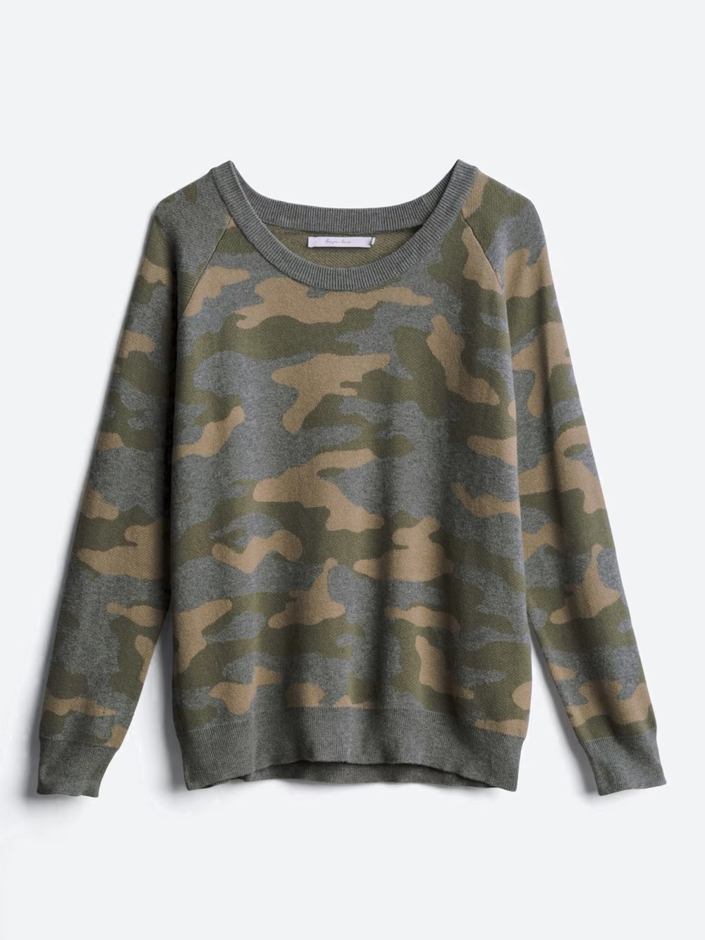 ❤️ Camo Print Crewneck Sweater